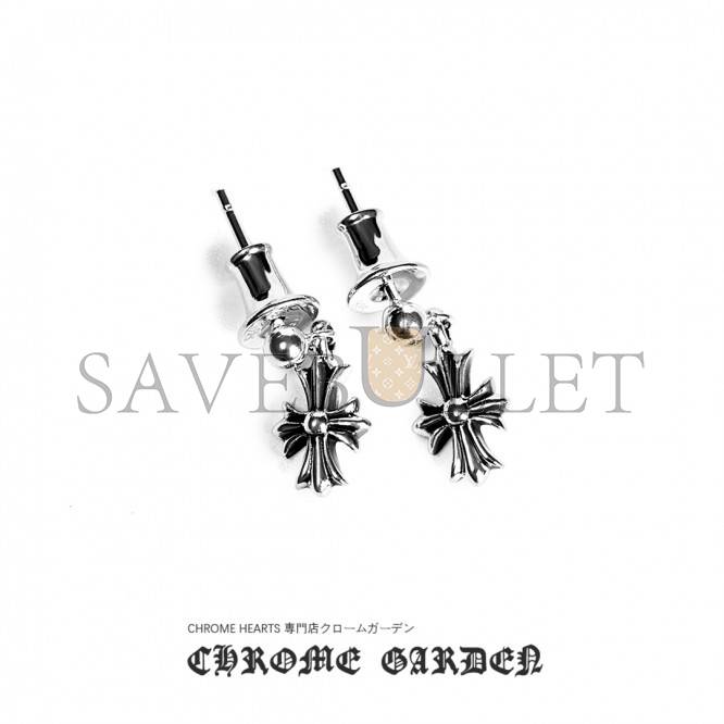 CHROME HEARTS CROSS BABYFAT DROP EARRINGS