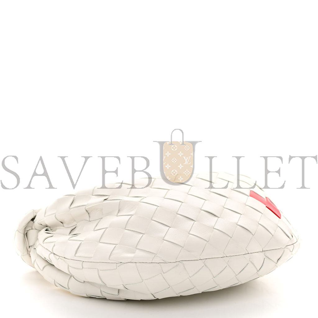 BOTTEGA VENETA NAPPA INTRECCIATO MINI HEART JODIE WHITE (25*13*8cm)