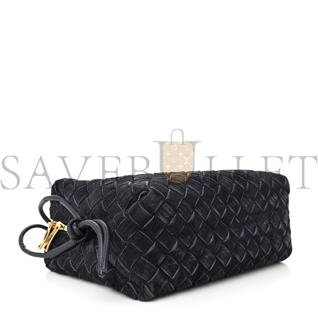 BOTTEGA VENETA SUEDE INTRECCIATO SMALL LOOP CAMERA BAG SPACE  (21*17*10cm)