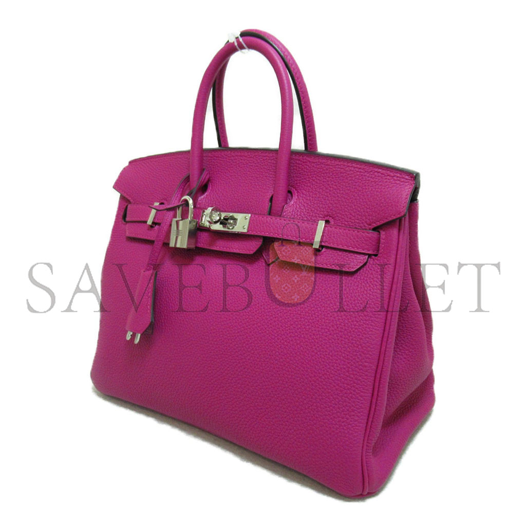 HERMES MASTER BIRKIN 30 TOGO LEATHER MAGNOLIA PINK SILVER BUCKLE BAG 2101217510769 (30*20*13cm)