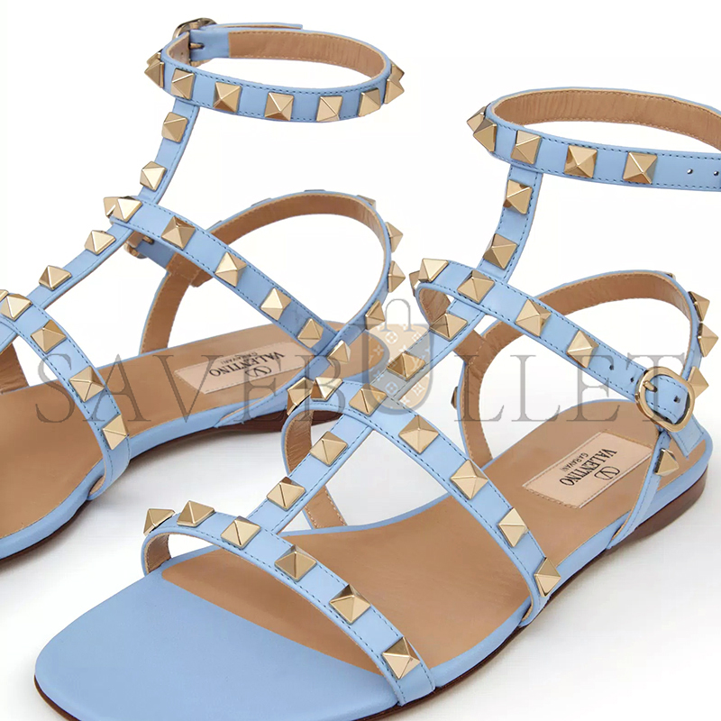 VALENTINO ROCKSTUD FLAT CALFSKIN SANDAL WITH STRAPS 4W2S0A05VOD_ZQW VALENTINO ROCKSTUD FLAT CALFSKIN SANDAL WITH STRAPS 4W2S0A05VOD_ZQW