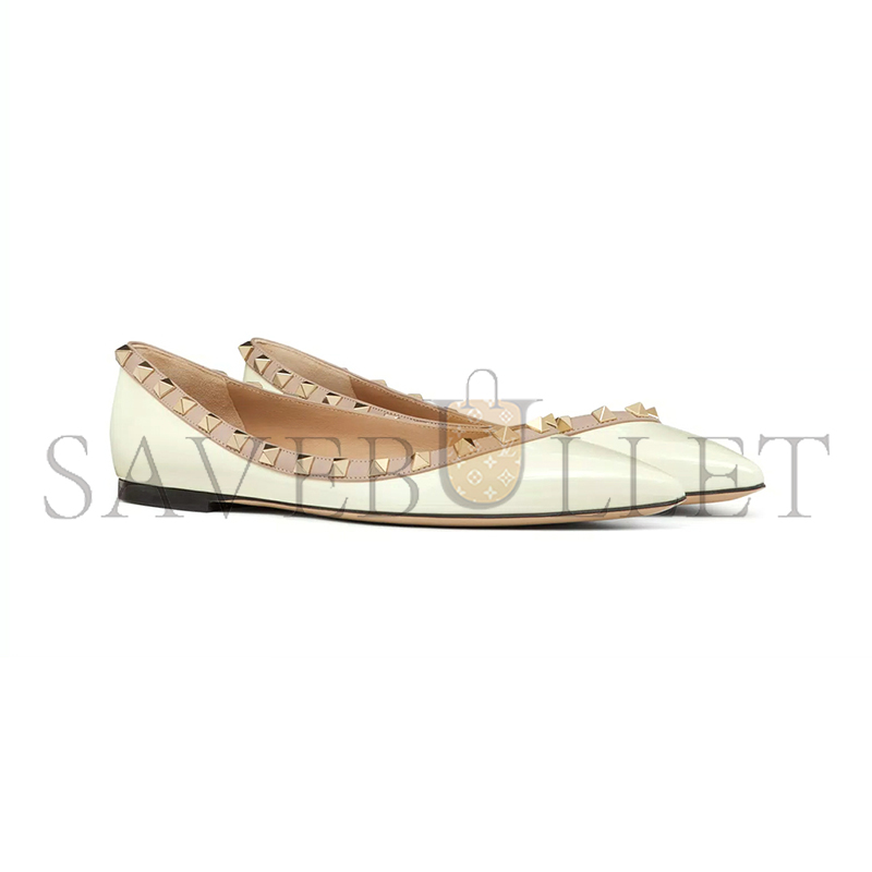 VALENTINO PATENT ROCKSTUD BALLET FLAT 5W2S0403VNW_L62 VALENTINO PATENT ROCKSTUD BALLET FLAT 5W2S0403VNW_L62