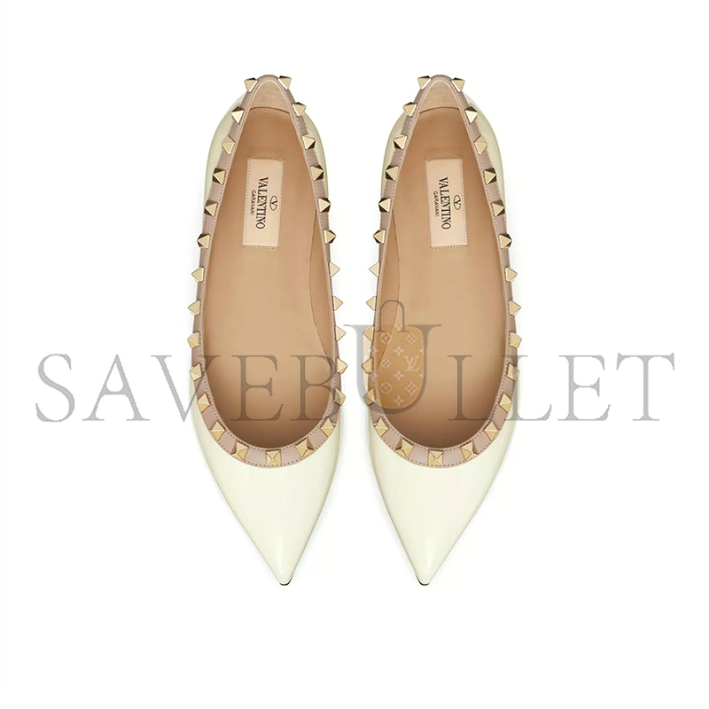 VALENTINO PATENT ROCKSTUD BALLET FLAT 5W2S0403VNW_L62 VALENTINO PATENT ROCKSTUD BALLET FLAT 5W2S0403VNW_L62