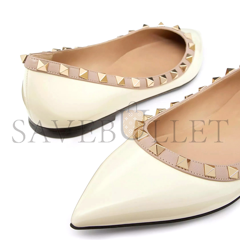 VALENTINO PATENT ROCKSTUD BALLET FLAT 5W2S0403VNW_L62 VALENTINO PATENT ROCKSTUD BALLET FLAT 5W2S0403VNW_L62