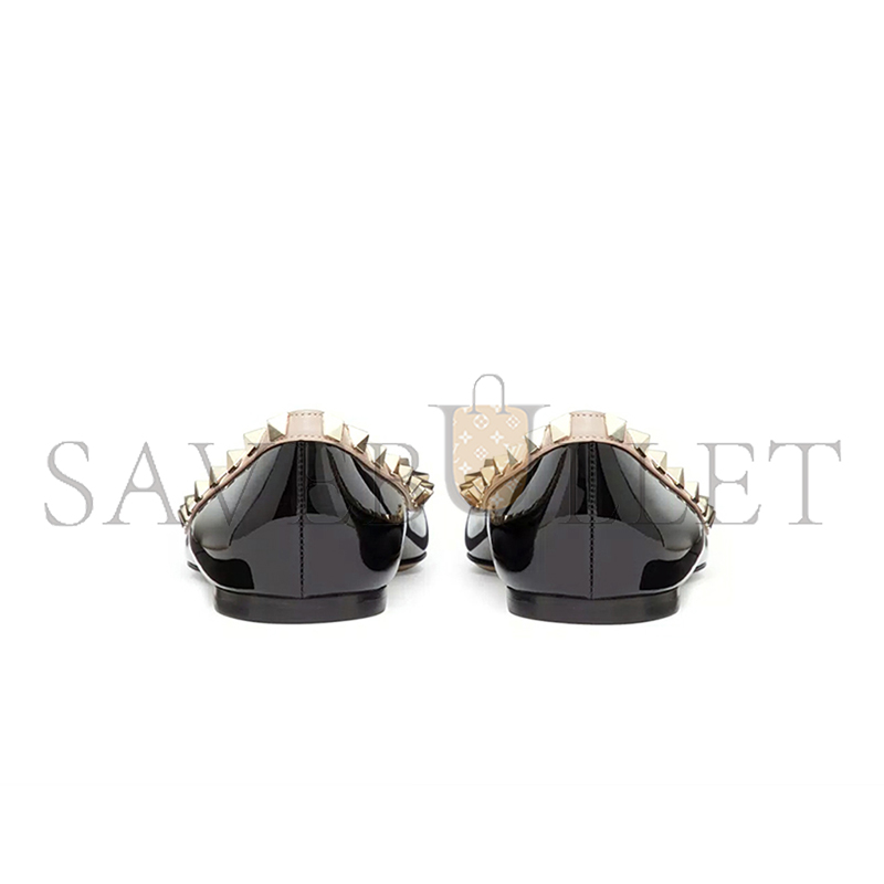 VALENTINO PATENT ROCKSTUD BALLET FLAT 5W2S0403VNW_N91 VALENTINO PATENT ROCKSTUD BALLET FLAT 5W2S0403VNW_N91