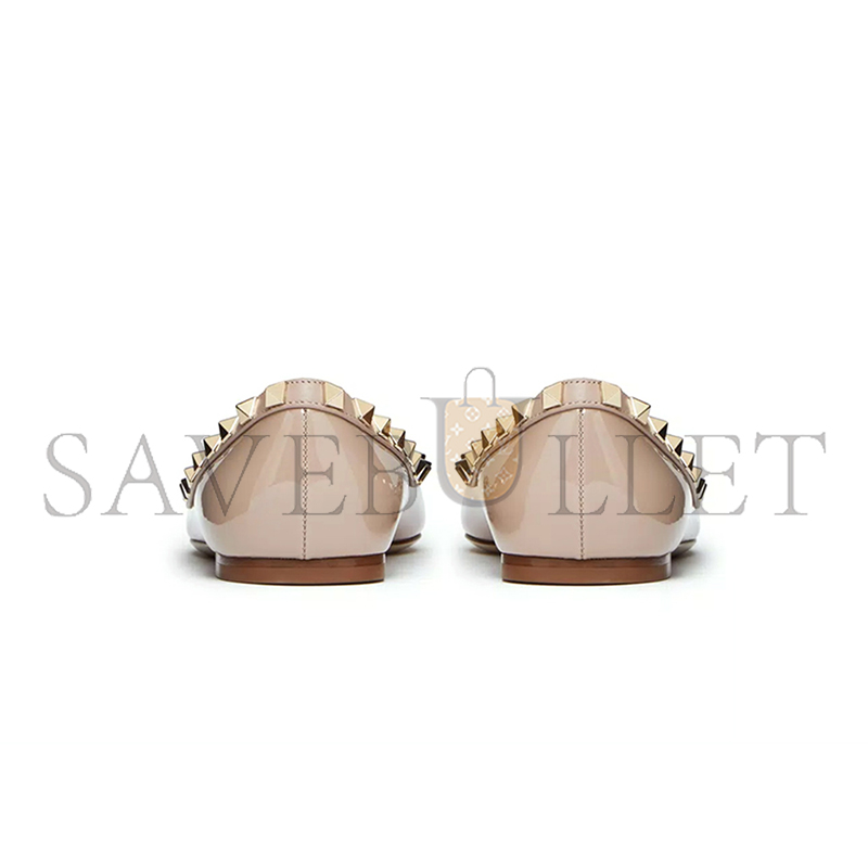 VALENTINO PATENT ROCKSTUD BALLET FLAT 5W2S0403VNW_P45 VALENTINO PATENT ROCKSTUD BALLET FLAT 5W2S0403VNW_P45