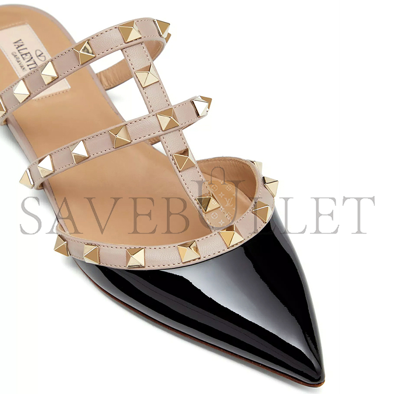 VALENTINO ROCKSTUD PATENT-LEATHER MULE 5W2S0H15VNW_N91 VALENTINO ROCKSTUD PATENT-LEATHER MULE 5W2S0H15VNW_N91