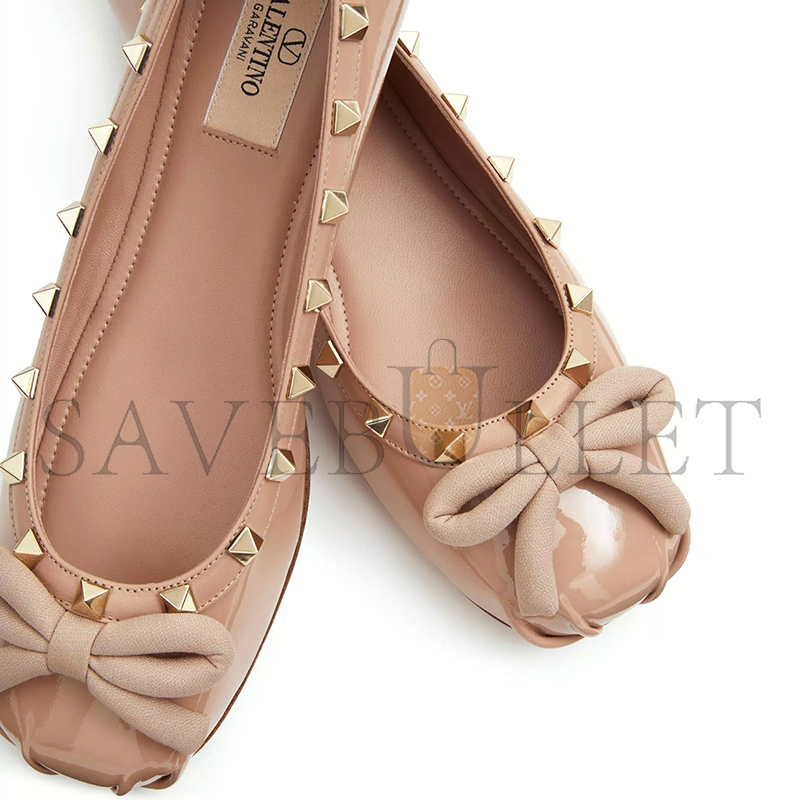 VALENTINO ROCKSTUD PATENT LEATHER BALLERINA 5W2S0HQ5VNW_GF9 VALENTINO ROCKSTUD PATENT LEATHER BALLERINA 5W2S0HQ5VNW_GF9