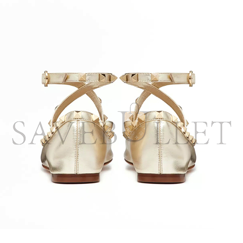 VALENTINO ROCKSTUD LAMINATED NAPPA LEATHER BALLERINA 4W2S0HB6JXH_R16 VALENTINO ROCKSTUD LAMINATED NAPPA LEATHER BALLERINA 4W2S0HB6JXH_R16