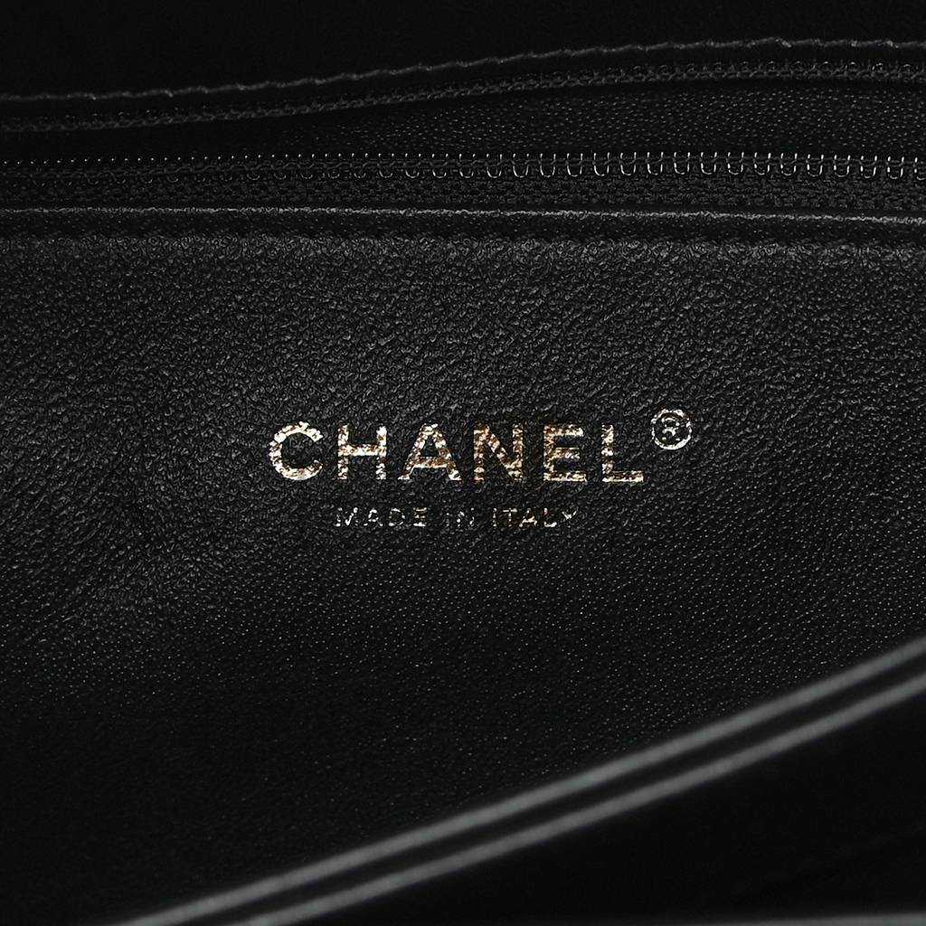 CHANEL LAMBSKIN QUILTED MEDIUM TRENDY CC FLAP DUAL HANDLE BAG BLACK ROSE GOLD HARDWARE  (29*19*9cm)