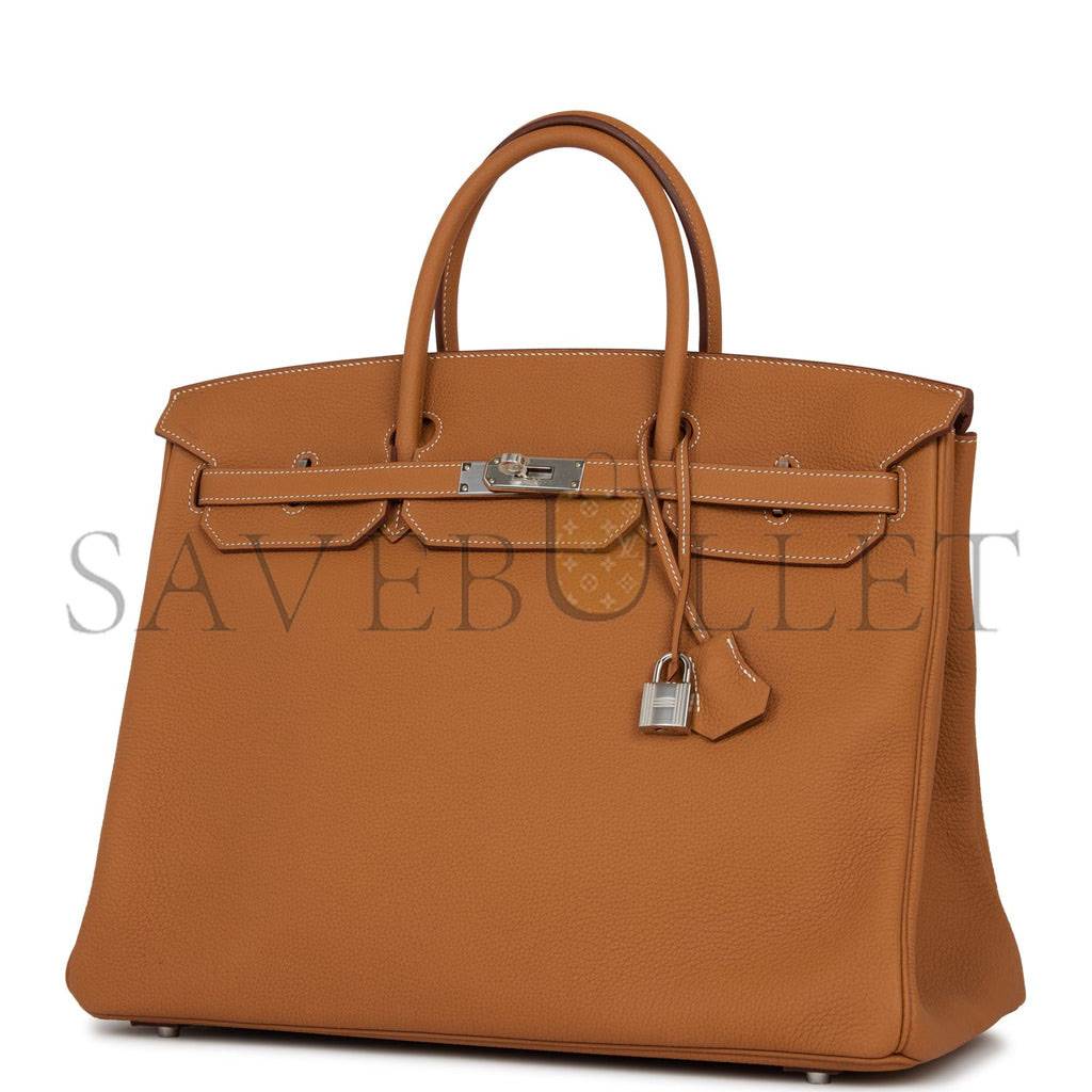 HERMES BIRKIN 40 GOLD TOGO PALLADIUM HARDWARE 39714832613470 (40cm)