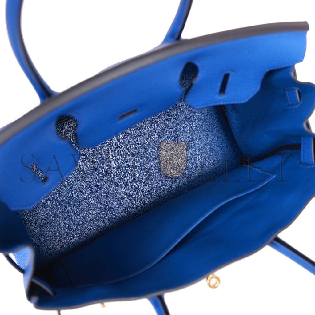 HERMES BIRKIN 30 BLEU ROYAL TOGO GOLD HARDWARE (30cm)