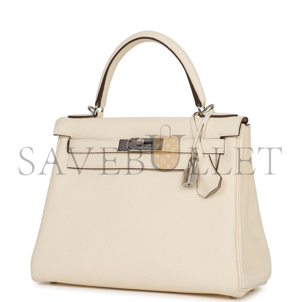 HERMES KELLY RETOURNE 28 NATA CLEMENCE PALLADIUM HARDWARE  (28*22*10cm)