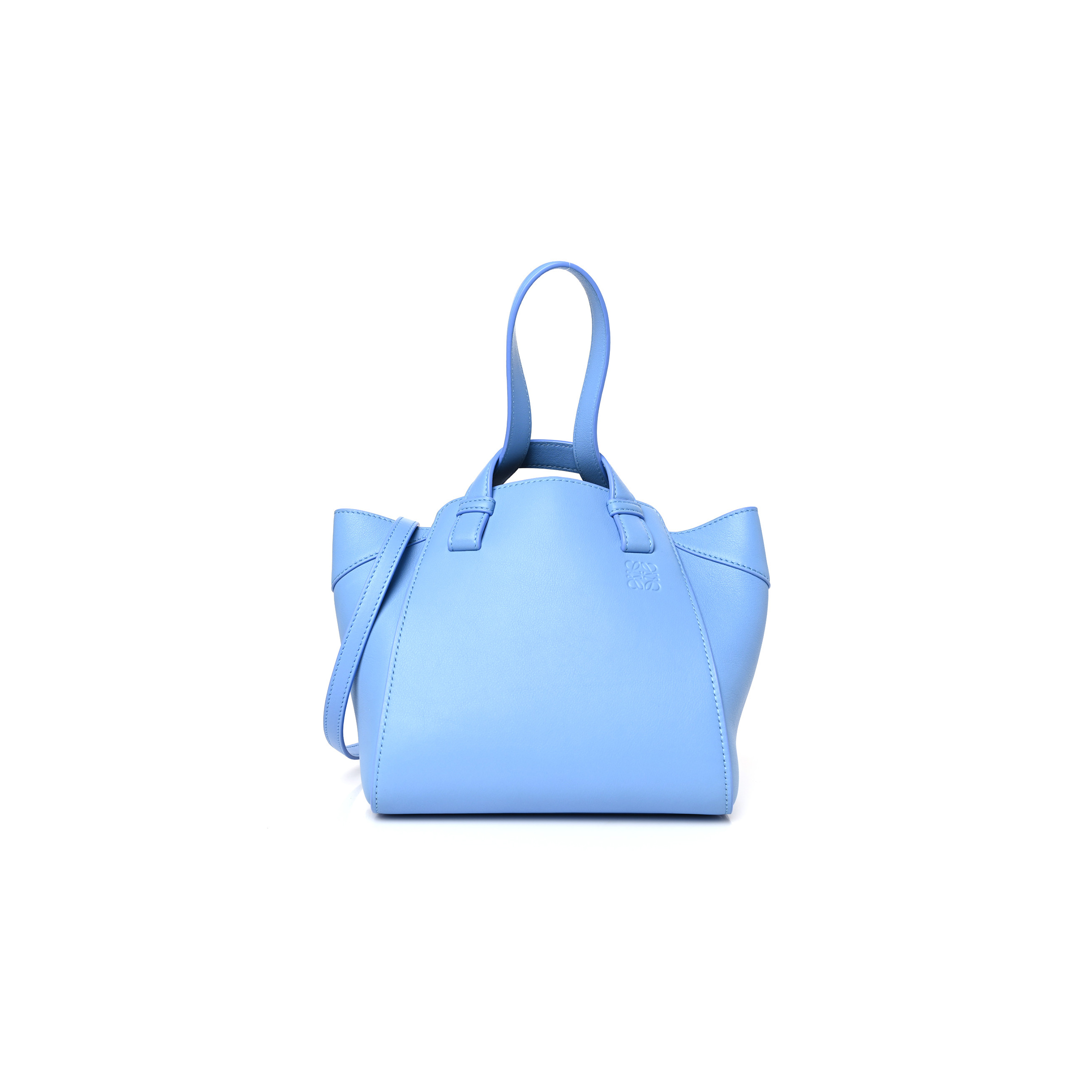 LOEWE CALFSKIN SMALL HAMMOCK NUGGET SHOULDER BAG CELESTINE BLUE (23*20*18cm)