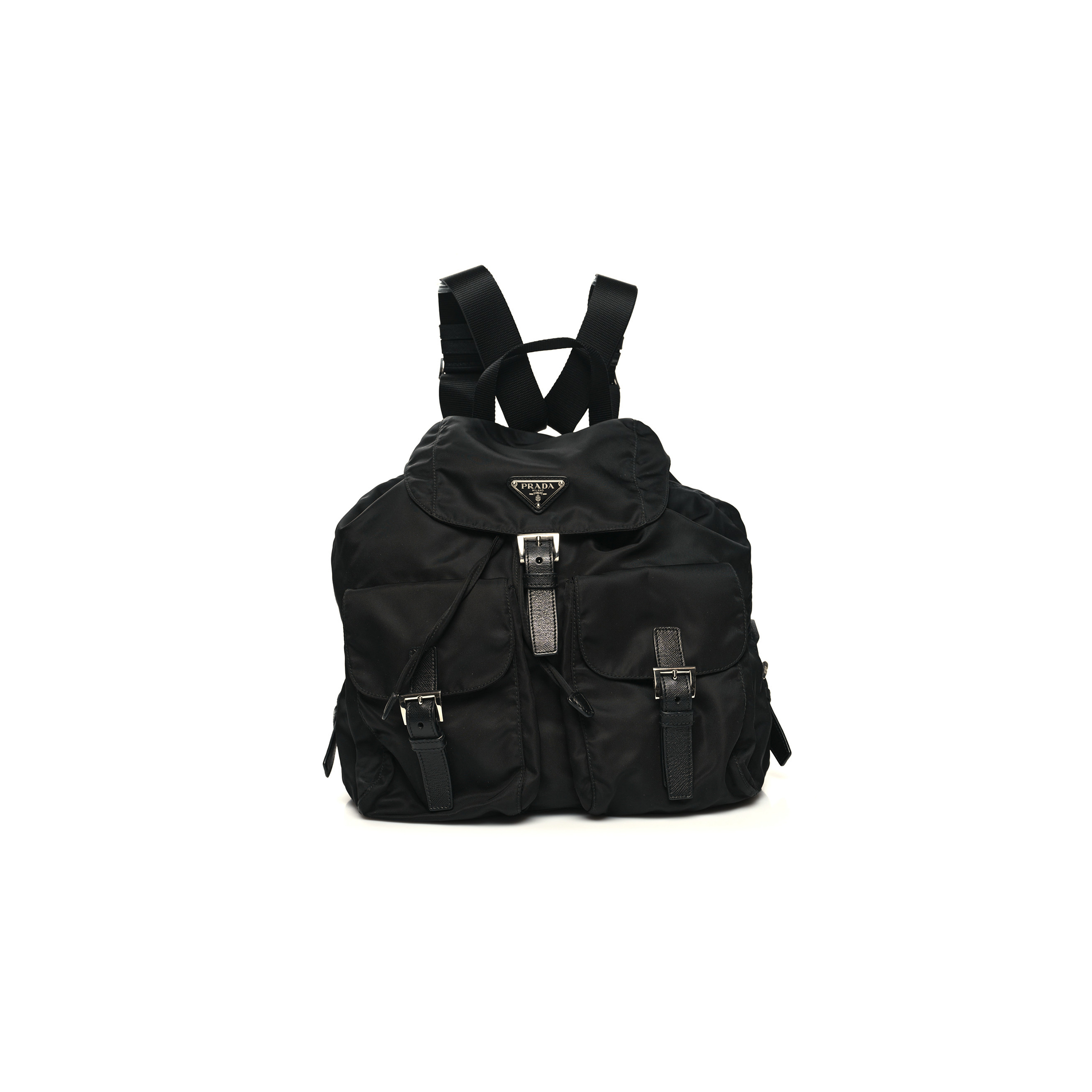 PRADA NYLON VELA MEDIUM BACKPACK BLACK (29*29*14cm)