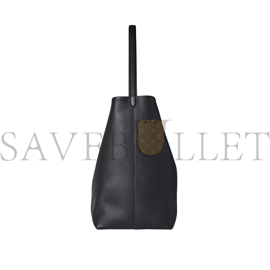 THE ROW LARGE NS PARK TOTE BAG IN LEATHER BLACK W1273L129BLPL (43*38*20cm)