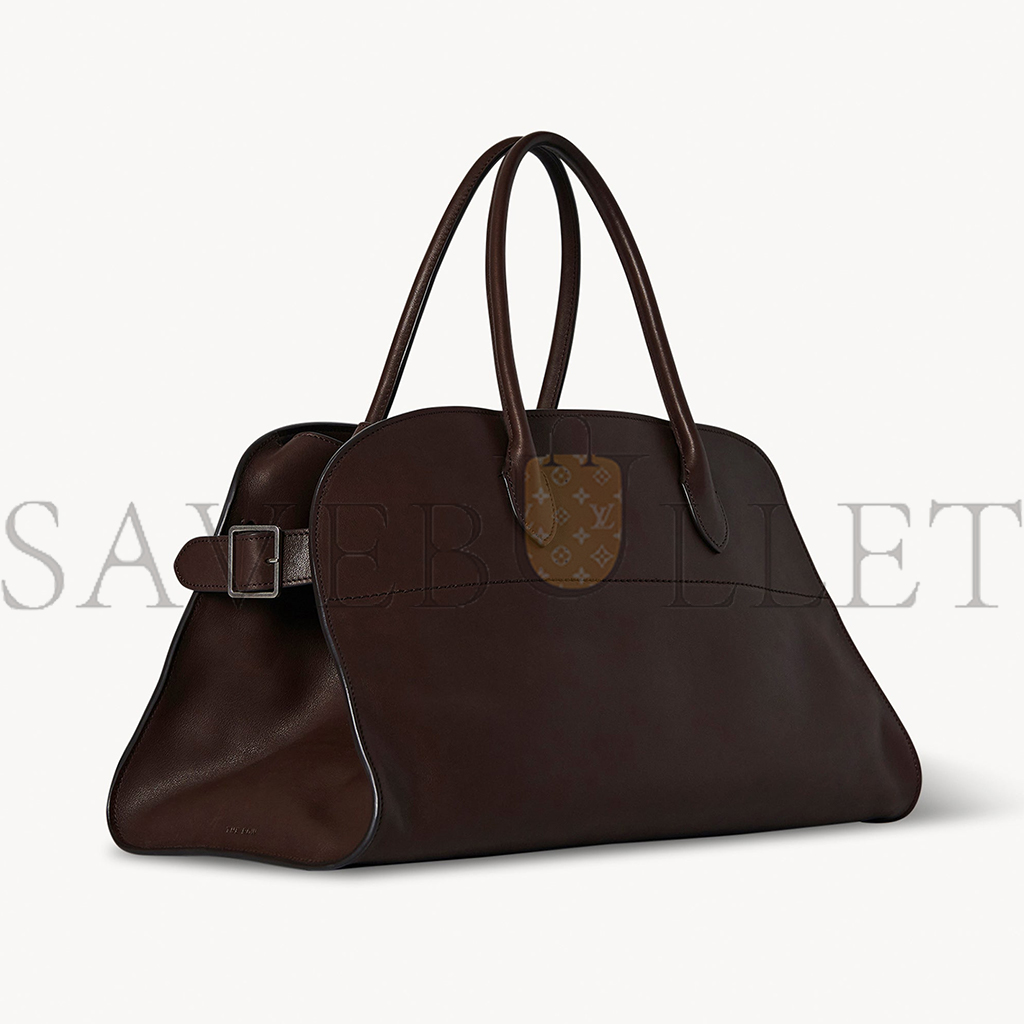 THE ROW EW MARGAUX BAG IN LEATHER DARK CHOCOLATE W1629L72DCAS (44*28*12cm)