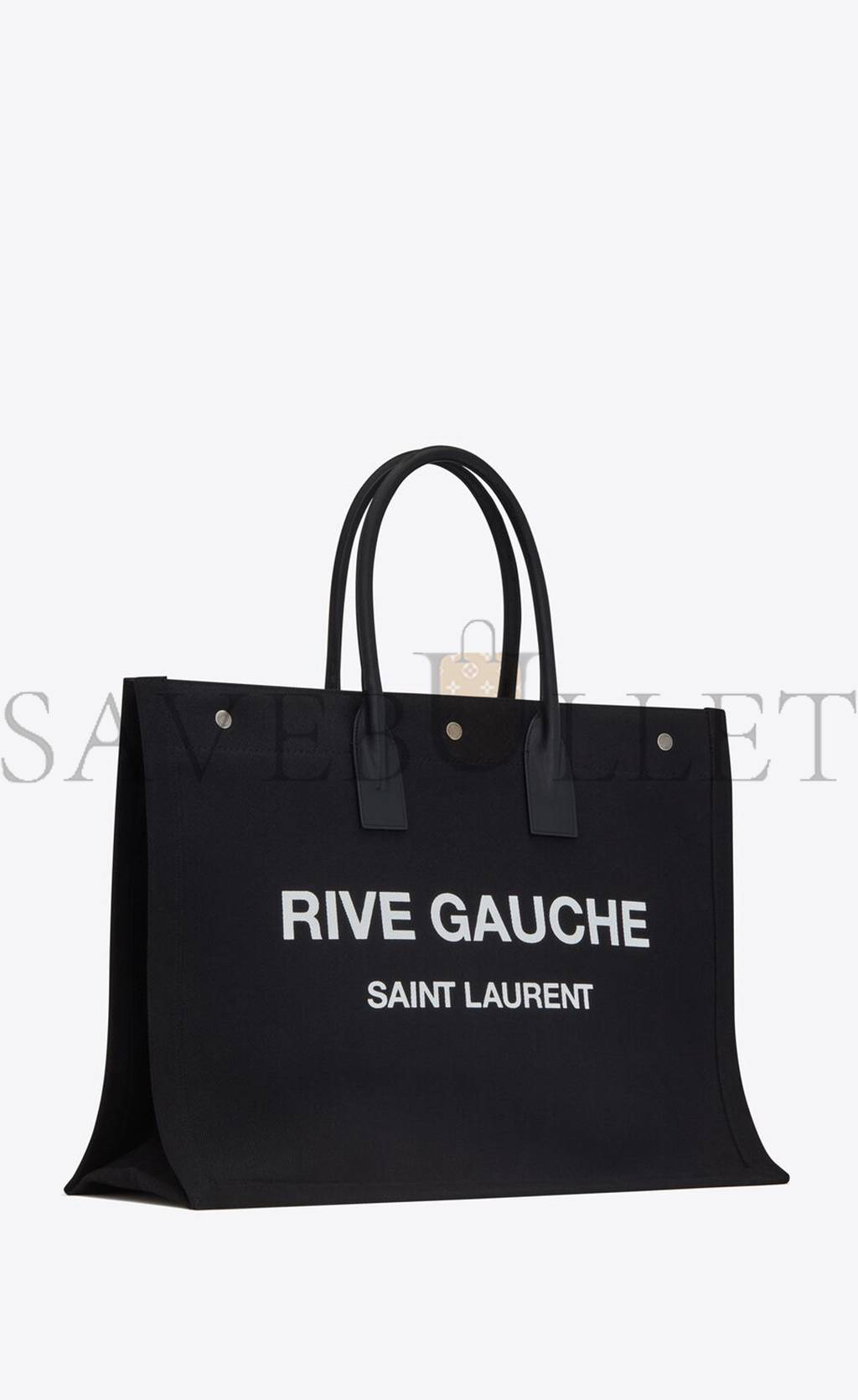 YSL RIVE GAUCHE TOTE BAG IN LINEN AND LEATHER 49929096N9E1070 (48*36*16cm)