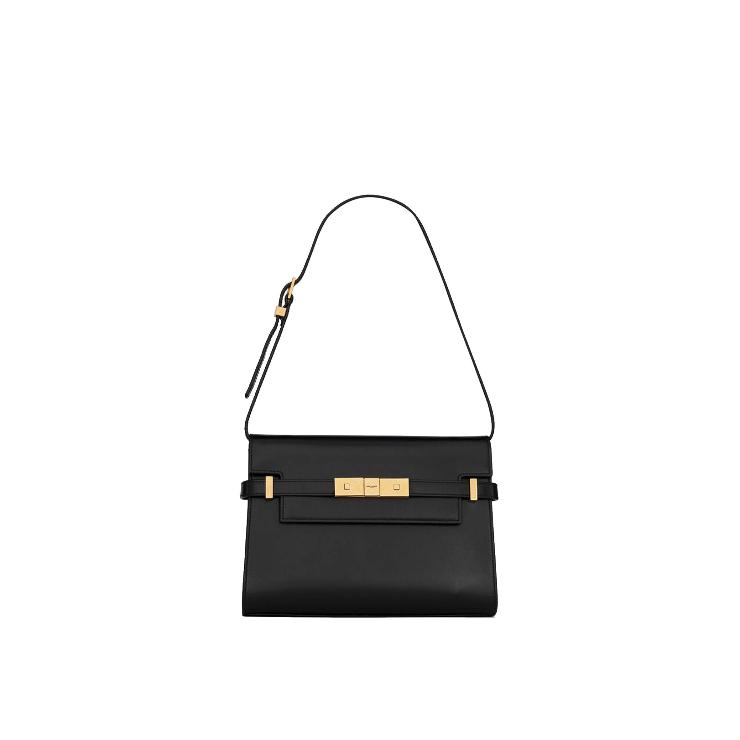 YSL MANHATTAN SMALL SHOULDER BAG IN BOX SAINT LAURENT LEATHER 6756260SX0W1000 (24*17.5*6cm)