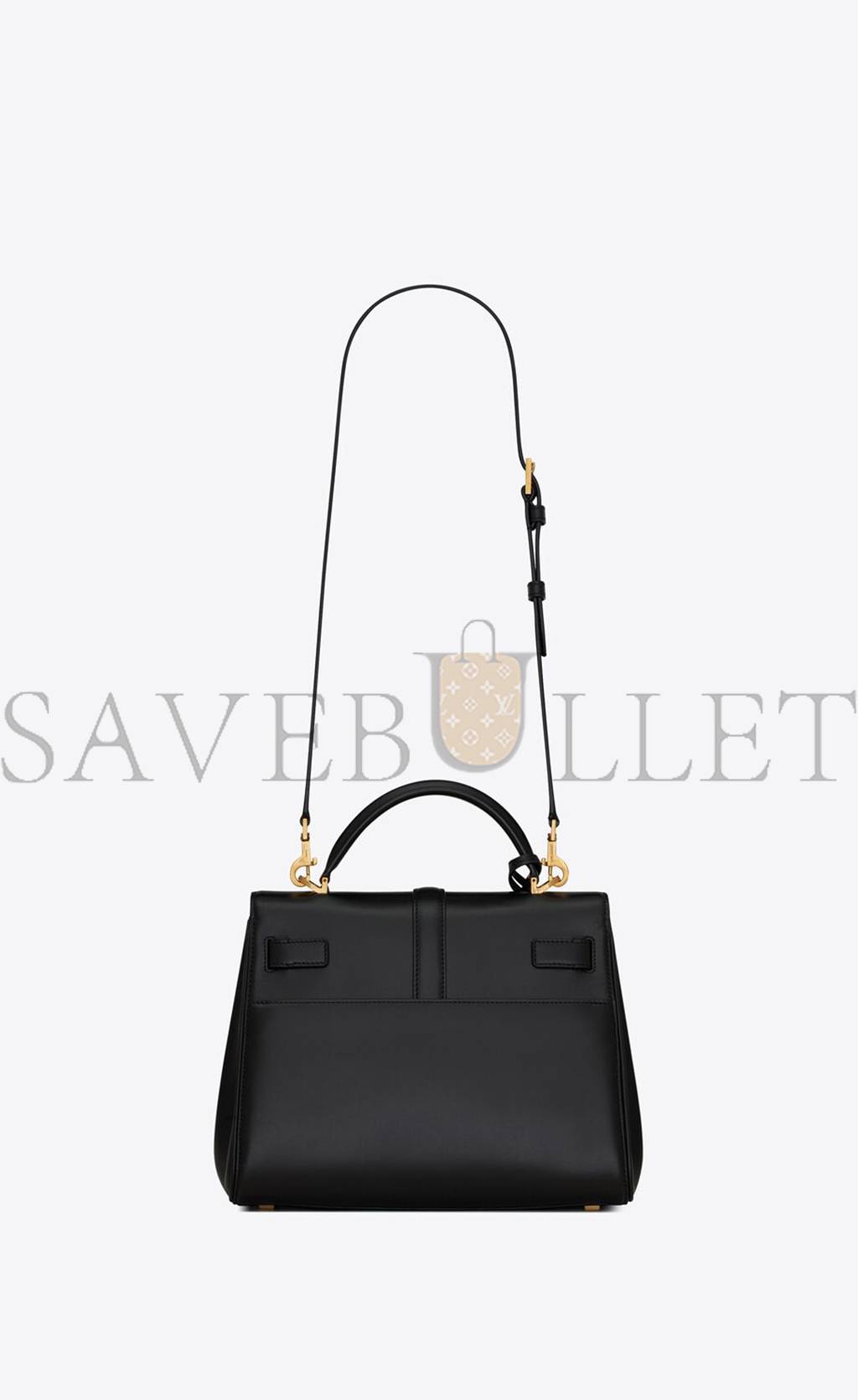 YSL LE FERMOIR SMALL TOP HANDLE BAG IN SHINY LEATHER 6869822ZA0W1000 (25*19.5*10.5/4)