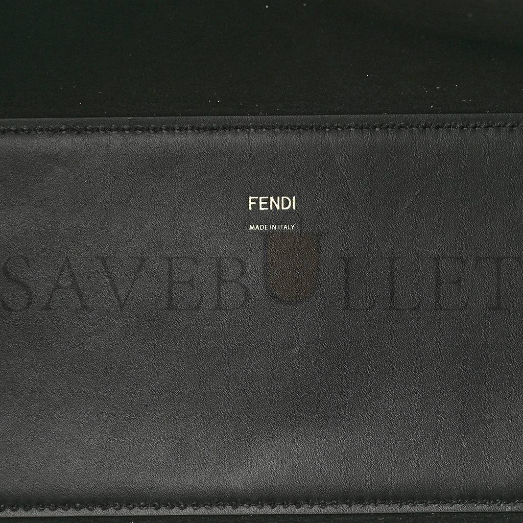 FENDI VITELLO KING PLEXIGLASS MEDIUM FENDI SUNSHINE SHOPPER TOTE BLACK (14*12*6cm)